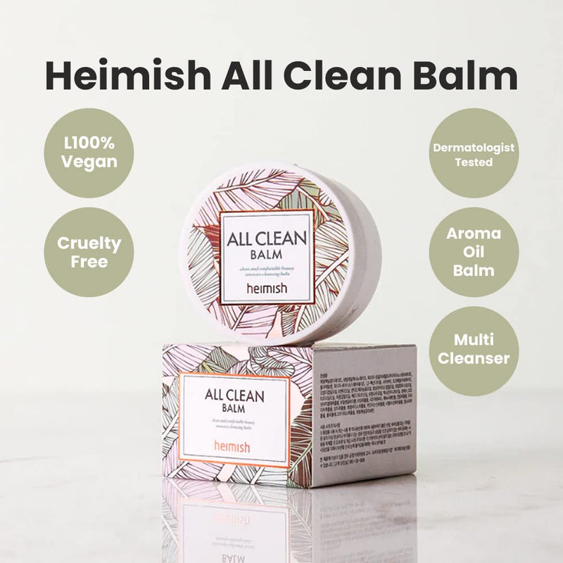 [Australia] - Heimish All Clean Balm 120ml, Cleansing balm Make up Remover, Face Wash, Korean make up remover, Facial cleansing balm, Balm to Oil, Pore and Sebum Care, Blackhead Care, Soothing & Moisturizing 