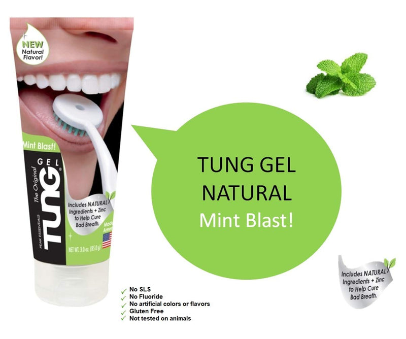 [Australia] - TUNG Gel Natural with Mint Blast 3oz (85g) | Tongue Cleaner | Fights Bad Breath | Eliminates Odour | Halitosis | for Fresh Breath 85 g (Pack of 1) 