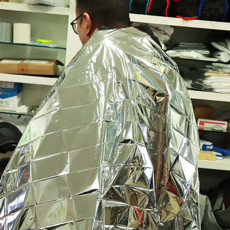 [Australia] - ANCLLO 4 Pack Emergency Mylar Thermal Blankets - Designed for Outdoors Hiking Survival Marathons or First Aid (Silver Color) 