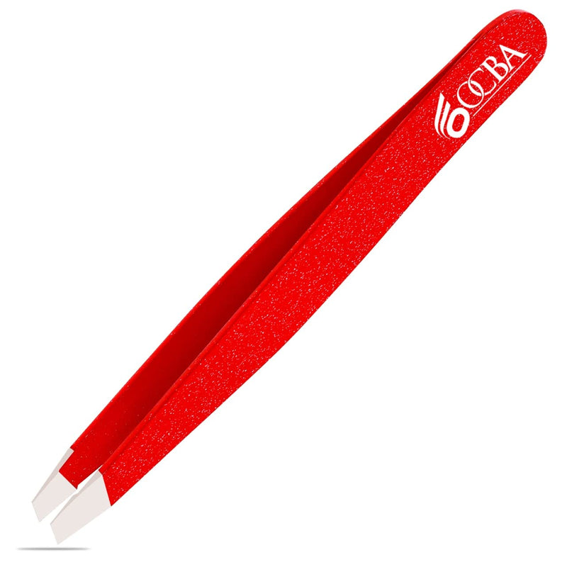 [Australia] - OCBA Straight Professional Tweezers for Women Stainless Steel Eyebrow Tweezers Precision for Ingrown Hair Eyelash Tweezers for Men & Women 