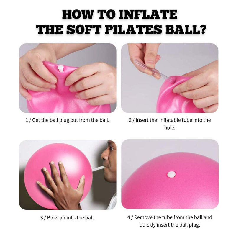 [Australia] - Yontree 2 Pack Soft Pilates Ball, 22-25cm Small Exercise Ball for Yoga, Pilates, Abdominal Workouts, Shoulder Therapy, Core Strengthening (Home & Gym & Office) 