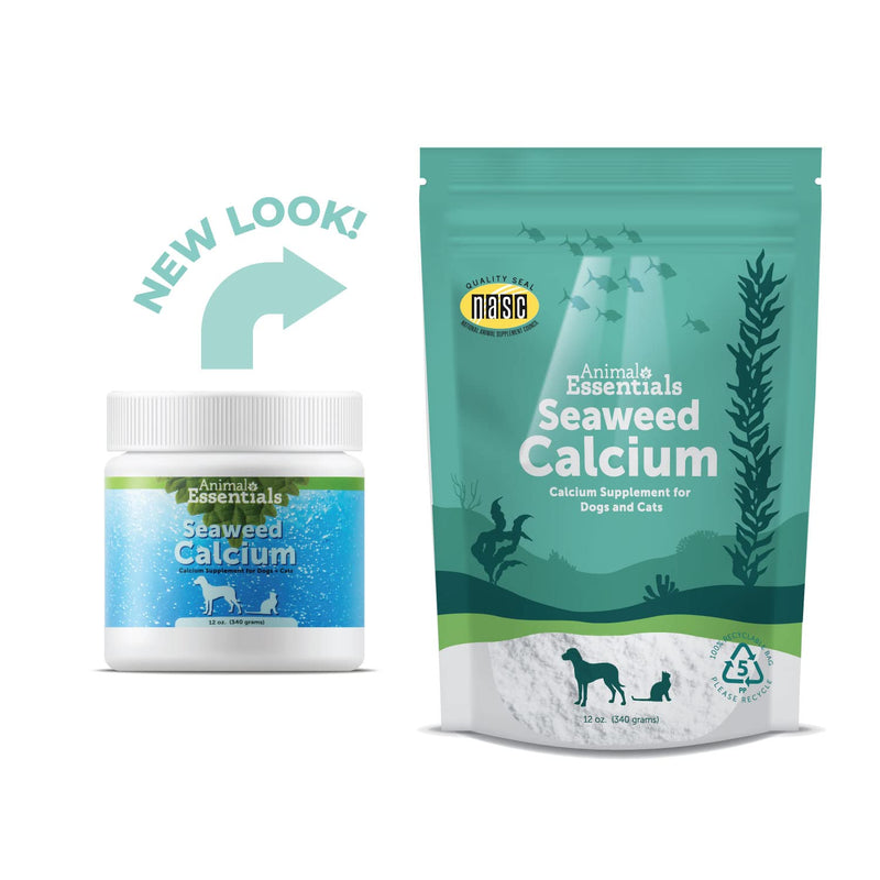 [Australia] - Animal Essentials Seaweed Calcium Supplement for Dogs & Cats, 12 oz - Iceland Seaweed Magnesium, Boron, Zinc 