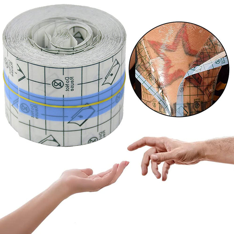 [Australia] - Waterproof Transparent Stretch Adhesive Bandage Waterproof Dressing Film Clear Adhesive Bandages Use for Tattoo Aftercare Bath Sticker 