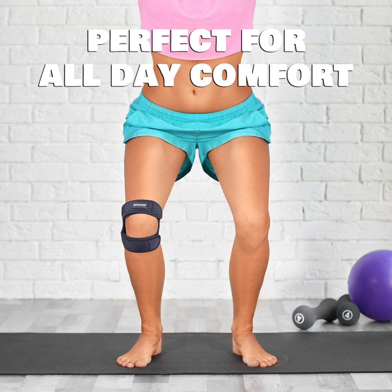 [Australia] - Thx4COPPER Compression Dual Adjustable Patella Knee Brace for Pain Relief,Knee Strap Support for Running, Jumper, Gym Exercise, Tendonitis, Arthritis, Injury Recovery, Joints and Muscles Small/Medium 