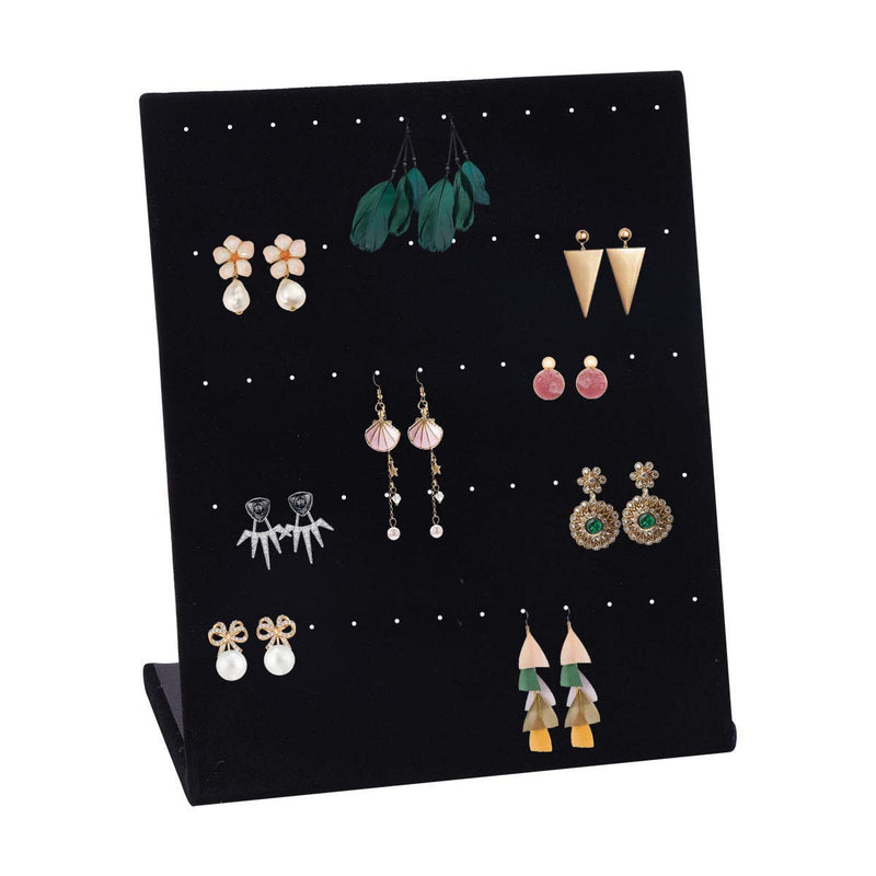 [Australia] - Autoark Black Velvet 30 Pair Earrings Display Holder Organizer,Jewelry Display Stand,AJ-041 