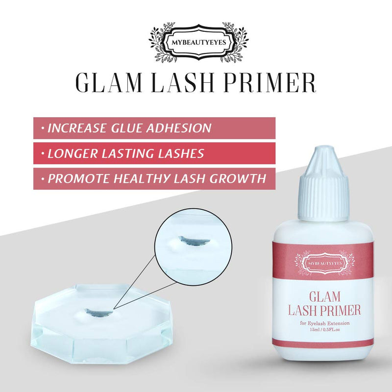 [Australia] - Eyelash Extension Glam Lash Primer 15 ml/Pre-Treatment for Semi Permanent Eyelash/Easily Removes Proteins and Oils/Oil Free/Longer Extension Retention 