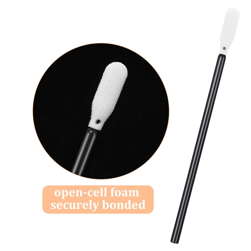 [Australia] - 200 Pieces Foam Swab Cleaning Swab Foam Tips Sponge Stick for Inkjet Printer Print Head Camera Optical Lens Optical Equipment (Black,9.3 cm) 9.3 cm Black 