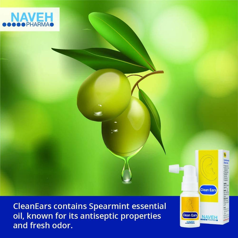 [Australia] - Naveh Pharma CleanEars Earwax Removal Kit Spray Ear Wax Softener Ear Candles Cleaner Ear Irrigation and Wax Dissolution – All-Natural Patented Formula – Nonirritant – for Kids and Adults (0.5 Fl Oz) 0.5 Fl Oz 