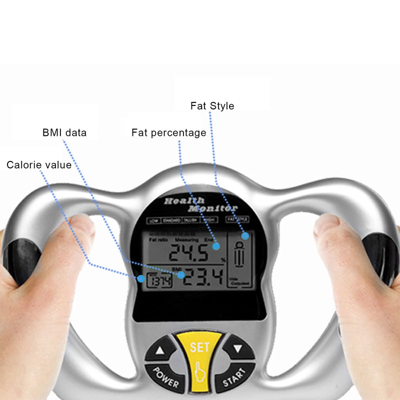 [Australia] - Handheld Body Fat Measuring Instrument BMI Meter, Body Fat Tester, Body Composition Smart Scale Analyzer, Tracks Heart Health, Vascular Age, BMI, Fat, Muscle & Bone Mass, Water 