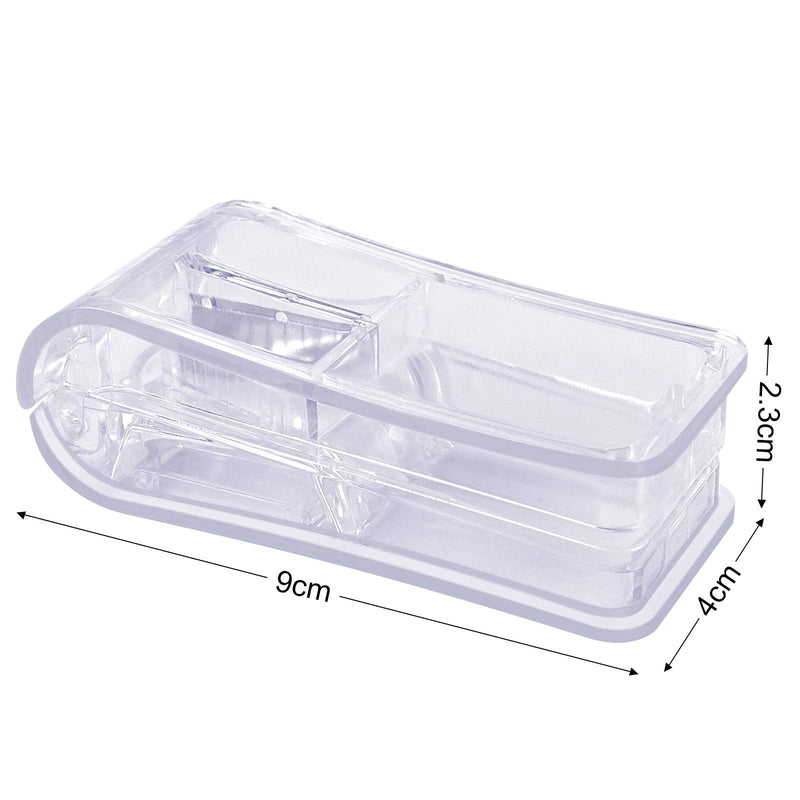 [Australia] - Pill Cutter, Opret Pill Splitter with Blade for Small Pills Large Pills Cut in Half Quarter for Tablet Vitamin Medicine (Transparent) 