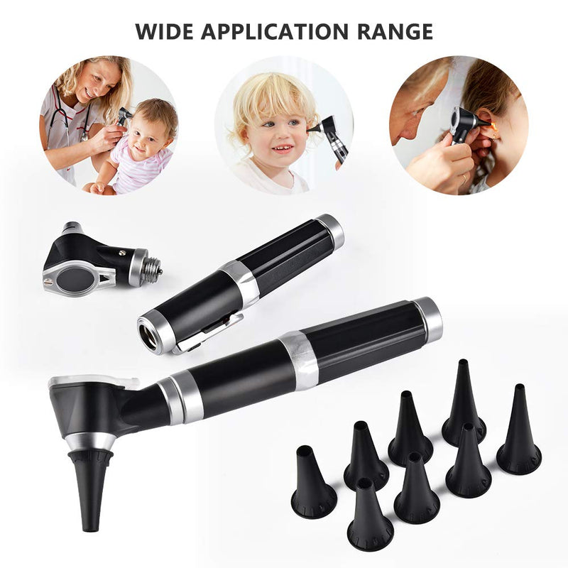 [Australia] - Jiusion 3X Otoscope with LED, Portable Handheld Ear Check Magnifier with 8 caps and 1 Storage case for Doctor Nurse Adult Kid Dog Cat Pet 