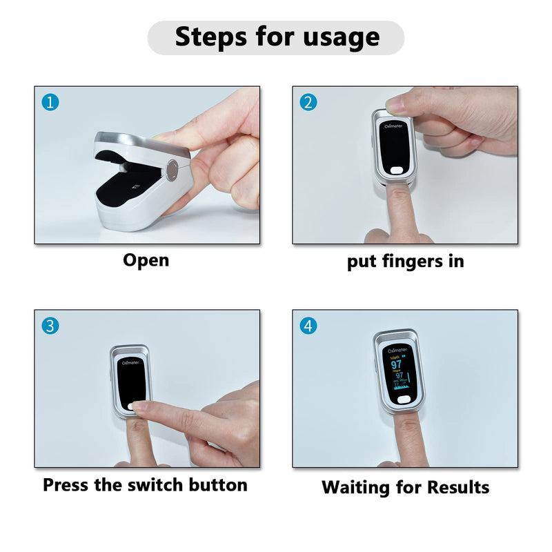 [Australia] - Pulse Oximeter Fingertip, Oximeter Finger with Pulse, Blood Oxygen Saturation( SPo2) with OLED Display, Heart Rate Monitor for Adults and Kids, Carrying Bag and Lanyard 