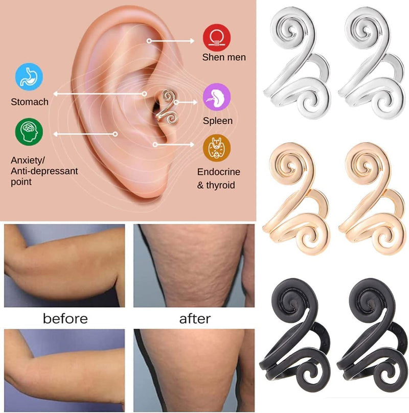 [Australia] - 6Pcs Zunis Acupressure SLI-mming Earrings,Non Pierced Ears Earrings for Acupressure,Non Piercing Acupressure Earrings for Earrings for Women Men 