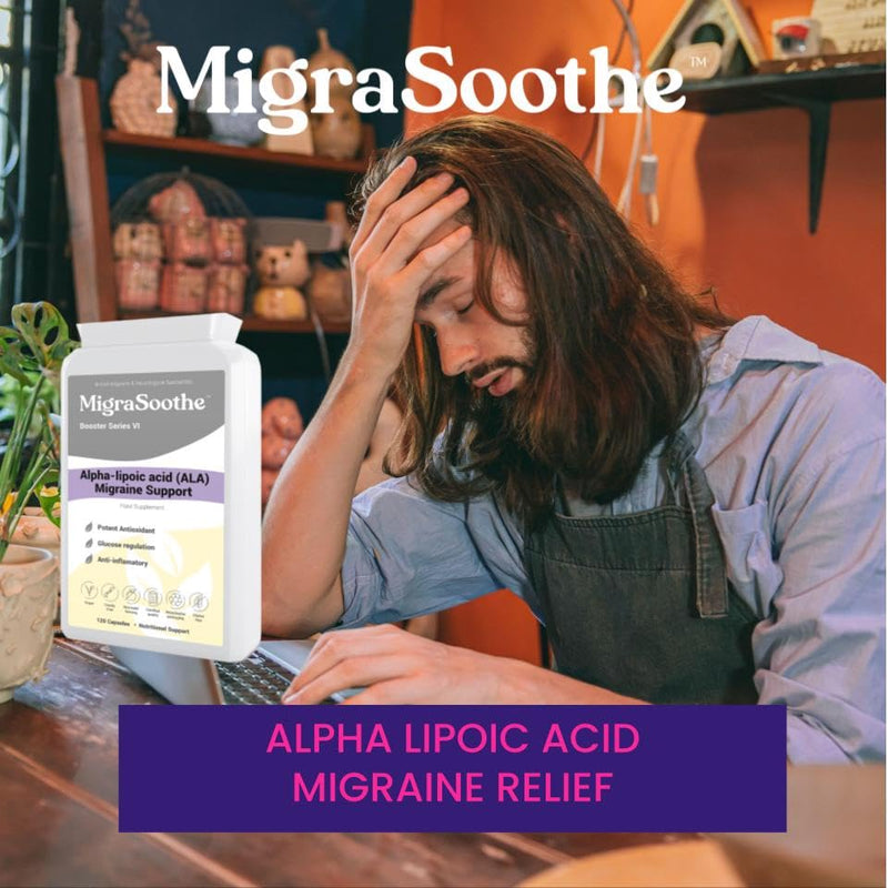 [Australia] - MigraSoothe Alpha Lipoic Acid Booster Series VI � High Potency ALA for Migraine Support, Antioxidant & Anti-inflammatory Properties � 120 Vegan Capsules (120 Capsules) 120 Capsules 