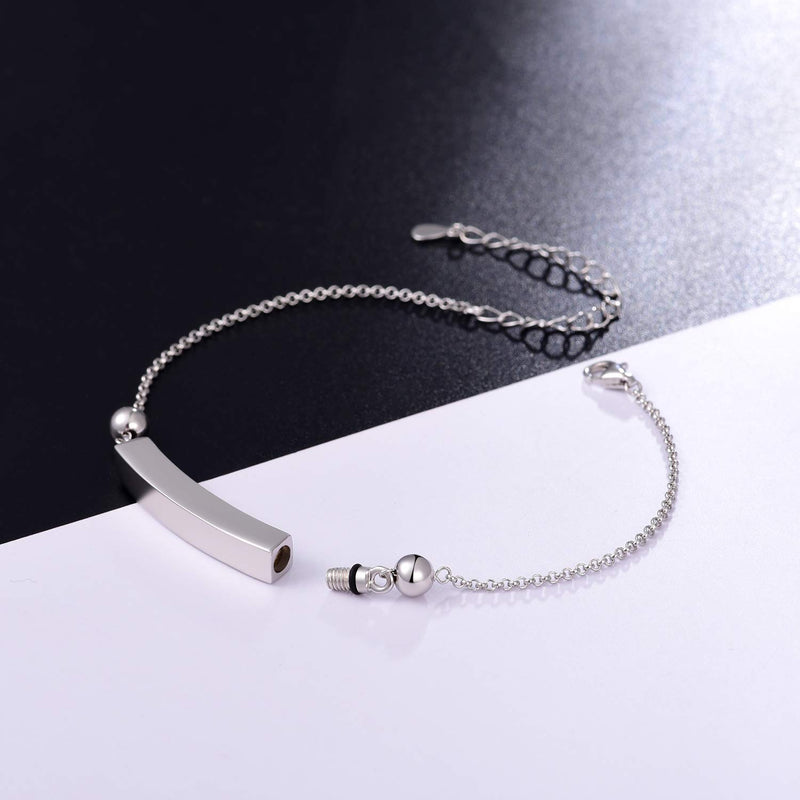 [Australia] - Jinlou 925 Sterling Silver Urn Bracelet for Ashes Memorial Loved Ones Cremation Bangle ash Jewelry 