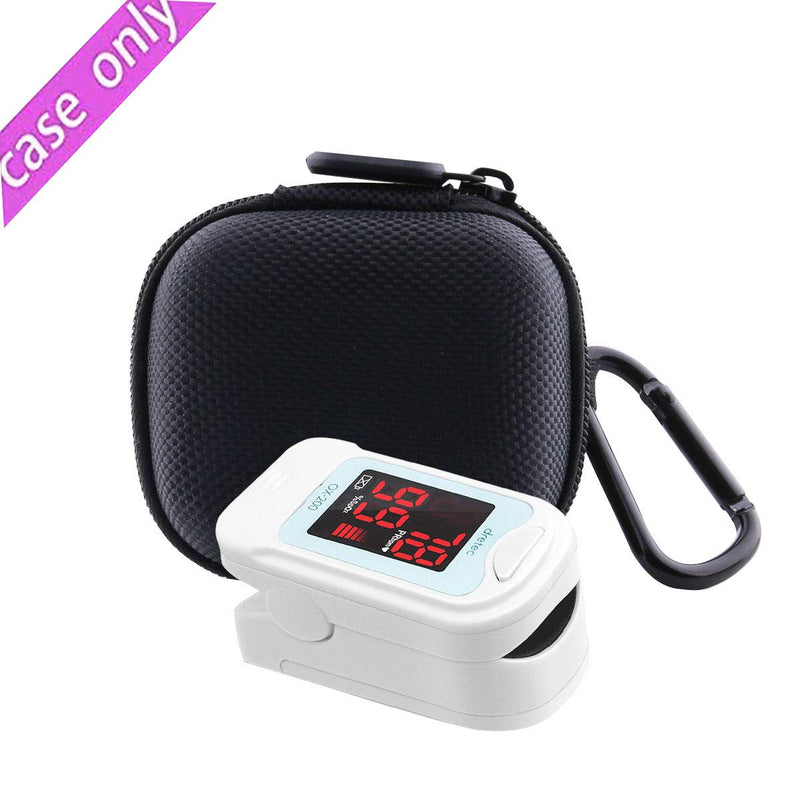 [Australia] - WERJIA Hard Storage Case for Fingertip Pulse Oximeter Blood Oxygen Fingertip Oximeter Case (Black) Black 