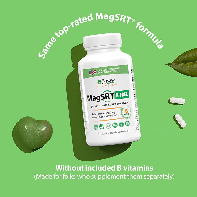 [Australia] - Jigsaw Health MAG SRT Magnesium Supplement (Mag SRT B-Free, 60 Count (Pack of 1)) Mag SRT B-Free 60 Count (Pack of 1) 