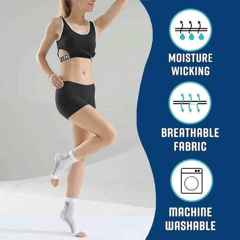 [Australia] - 2Pairs Compression Socks, Ankle Arch Support Socks, Soothesocks for Neuropathy Pain, Compression Foot Sleeves, Suitable for Men & Women Sports (L/XL) L/XL 
