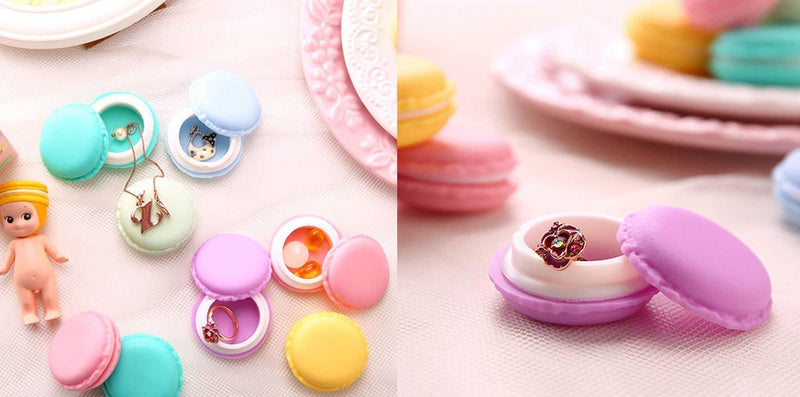 [Australia] - Coolrunner Macaron Case, Mini Macaron Box, Macaron Jewelry Box, Macaron Cute Pill Box, Colorful Macaron Jewelry Storage Box, Shape Storage Box Candy Cute Pill Organizer Case Container(8PCS) 