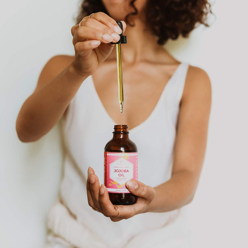 [Australia] - Jojoba Oil by Leven Rose, Pure Cold Pressed Natural Unrefined Moisturizer for Skin Hair Body and Nails 4 oz 