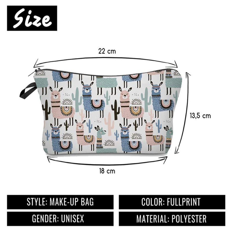 [Australia] - Llama makeup bag fun cartoon versatile purse (Llama-1) Llama-1 