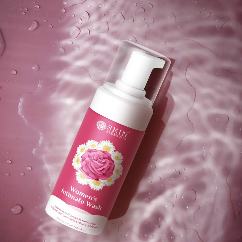 [Australia] - Skin Elements Intimate wash for Women (4.05 Fl Oz.) with Rose & Chamomile Water, Calendula & Aloe Vera Extracts | Prevents Itching, Irritation & Bad Odor | 