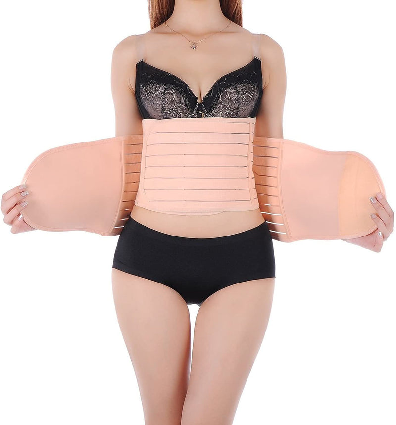 [Australia] - Healthcom 3 in 1 Postpartum Support Recovery Belt Breathable Elastic Adjustable Postpartum Recovery Support Girdle Belly After Birth Belly Band Waist Pelvis Belt Pregnancy Belly Wrap Abdominal Binder Body Shaper Postnatal Shapewear(Size:M) 