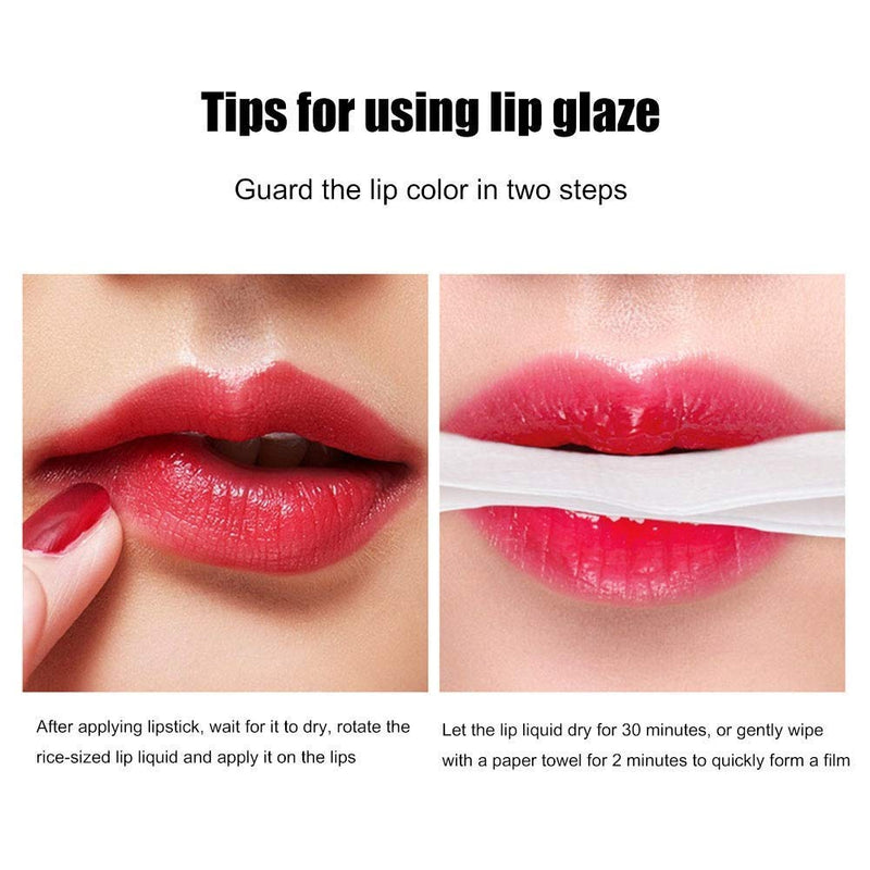 [Australia] - Lipstick Raincoat Lip Glaze Lipstick Sealer Lipstick Fixed Color Lip Top Coat Lip Protection Lasting Not Easy To Fade Moistening Non-Stick Cup Waterproof Lipstick Fixing Makeup 
