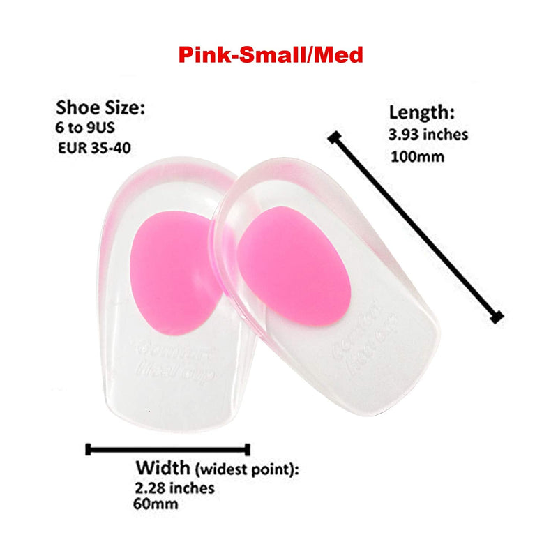[Australia] - 3 Pairs of Gel Heel Cups Heel Support Pads Cushions for Plantar Fasciitis Heel Pain (Women/Small/Med) Women/Small/Med 