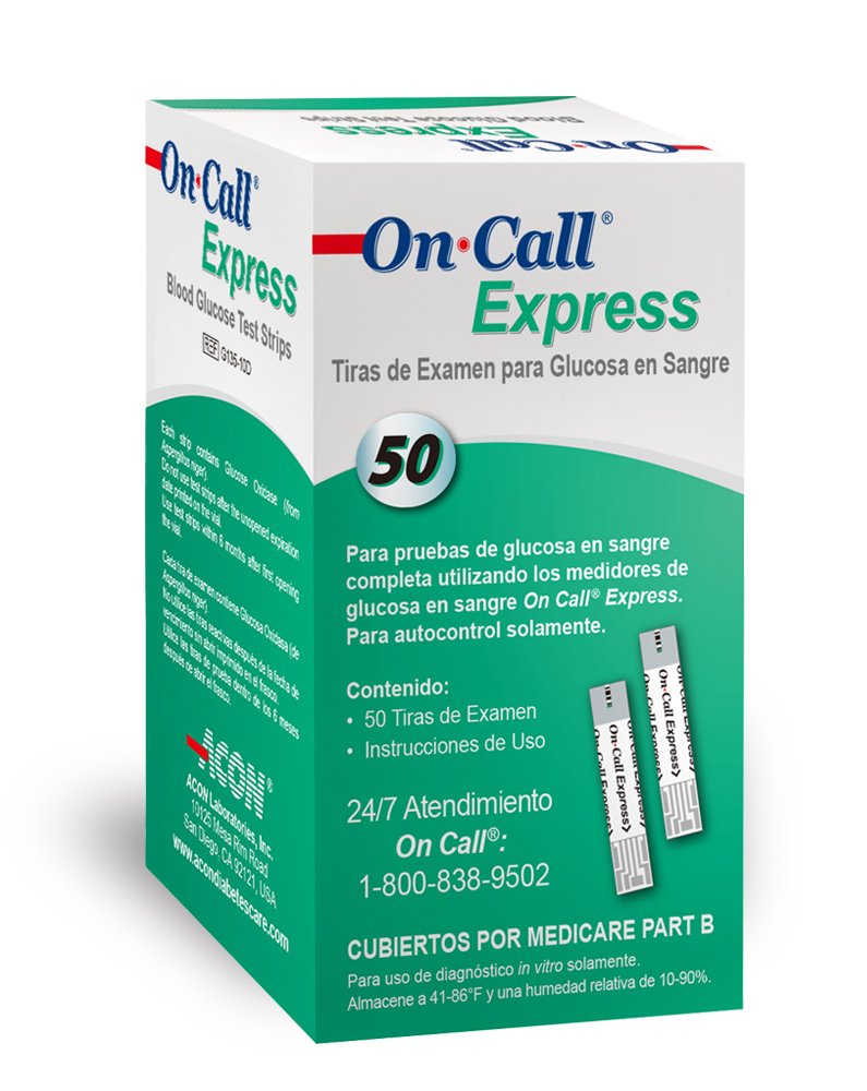 [Australia] - On Call Express Blood Glucose Test Strips (50 Count) 