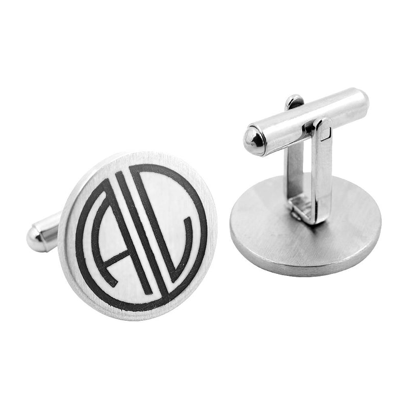 [Australia] - MUEEU Father of The Bride Cufflinks I Loved Her First Cuff Links Engraved Anniversary Wedding Party Cufflinks & Tie Clip Bar Tacks Round I Loved her First Cufflinks set 