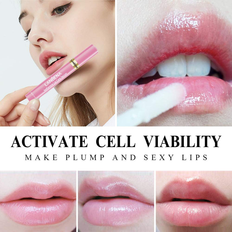 [Australia] - Lips Care Serum Lip Essence Balm Lips Moisturizing Plumping Cream for Reduce Fine Lines + Making Sexy Doodle Lips and Repair Necrotic Skin (Packaging Upgrade) Pink 