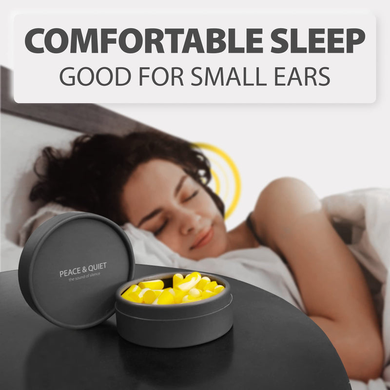 [Australia] - PQ Small Ear Plugs for Sleep - 40 Small Foam Earplugs for Sleeping for Small Ear Canals! Noise Cancelling 32 dB, Sound Blocking, Premium Soft Earplugs for Women and Men, Ear Plugs to Block Snoring 