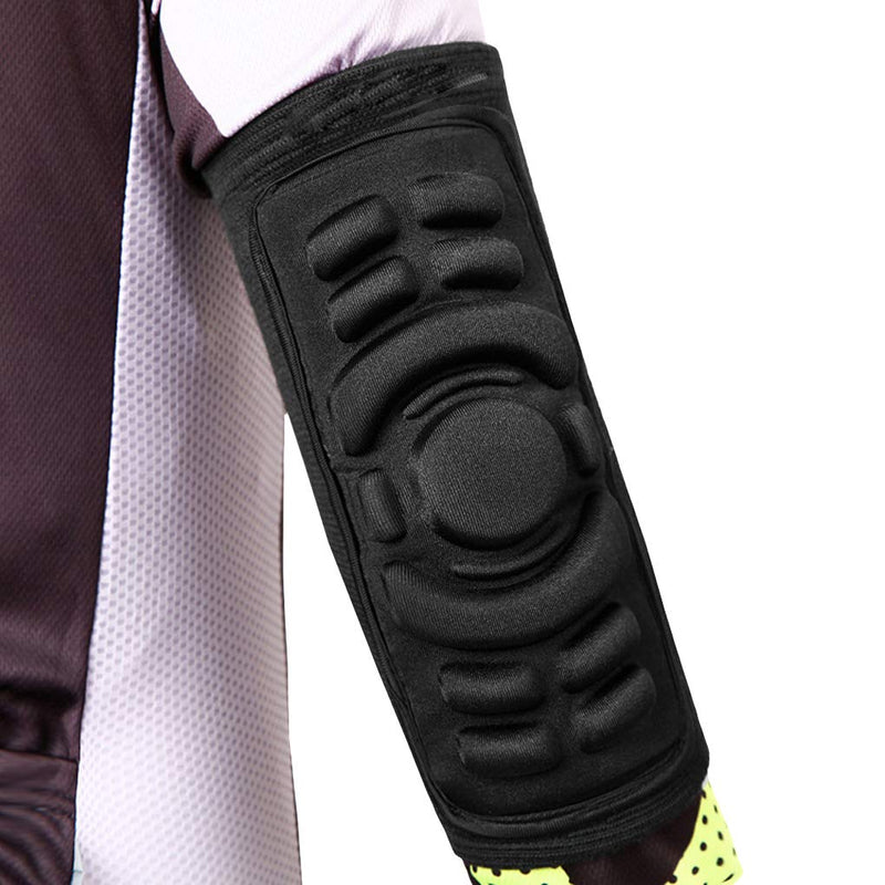 [Australia] - 1 PC Adults Teens Compression Elbow Brace Support Sports Protector Stretchy Crashproof Padded Fitness Volleyball Cycling Basketball Shooter Arm Cover Protector Elbow Pad Guard Black/1 PC 