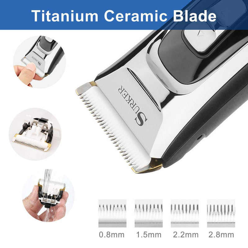 [Australia] - Hair Clippers for Men, Professional Cordless Hair Clippers Haircut Kit, Haircut Beard Trimmer Hair Cutting Set For Men Rechargeable LED Display Black-1 