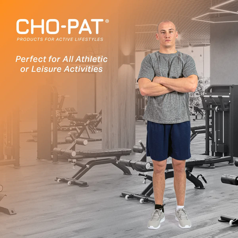 [Australia] - Cho-Pat Achilles Tendon Strap, Developed with Sports Medical Professionals at Mayo Clinic to Reduce Stress & Alleviate Achilles Tendonitis Pain, Black, Medium 