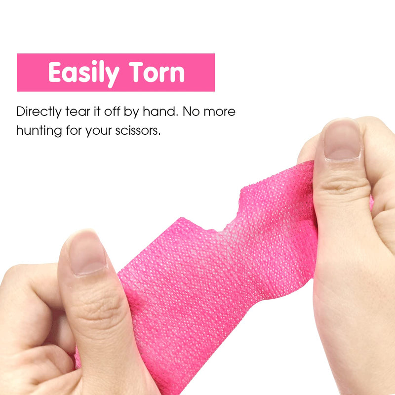[Australia] - COMOmed 6 Rolls Pink Cohesive Bandage 7.5cm X４.5cm, Flexible Bandage,Non-Woven Cohesive, Athletic Tape,Vet wrap,Wraps Bandage,Suitable for Sensitive Skin 