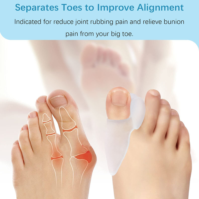 [Australia] - Menocady Pack of 12 Bunion Cushions and Protectors, (1/2'' Thick) Bunion Pad with Gel Shield, Bunion Corrector with Separator for Big Toe, Bunion Shield for Pain Relief from big toe joint, Bunion Pain, Pressure 