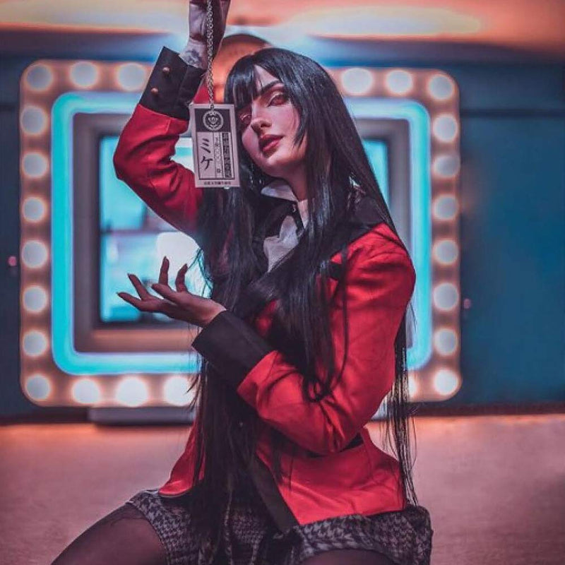 [Australia] - Rickem Anime Kakegurui Jabami Yumeko Costume Yomoduki Runa Momobami Kirari School Uniform Cosplay Full Set for Women X-Small Jabami Yumeko Full Set 