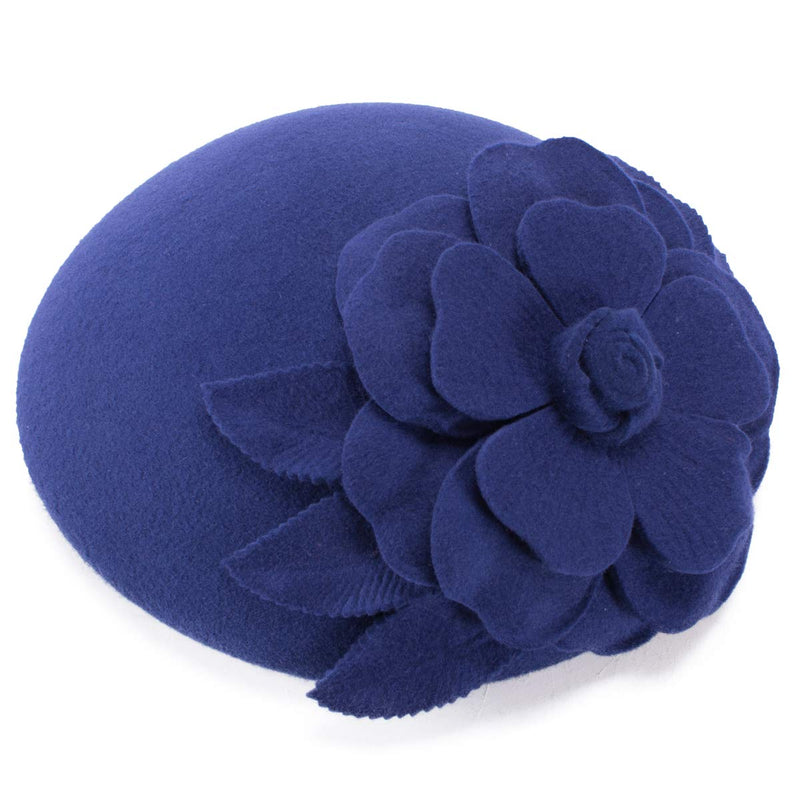 [Australia] - Lawliet Flower Womens Dress Fascinator Wool Pillbox Hat Party Wedding A083 Blue 