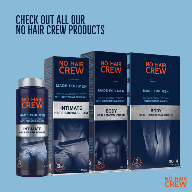 [Australia] - NO HAIR CREW Intimate Dry & Fresh Powder. Premium talcum free body powder for sensitive areas. Made for men. 100 g. 
