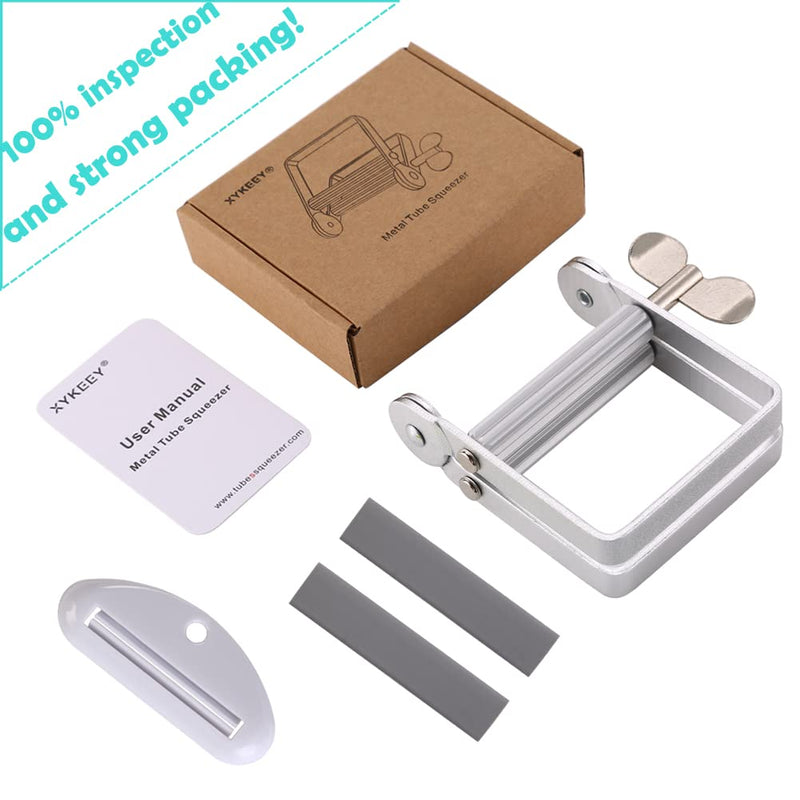 [Australia] - Toothpaste Squeezer, Metal Toothpaste Tube Squeezer Paint Tube Wringer for Artist, Hair Salon, Painter… (Silver) Silver 