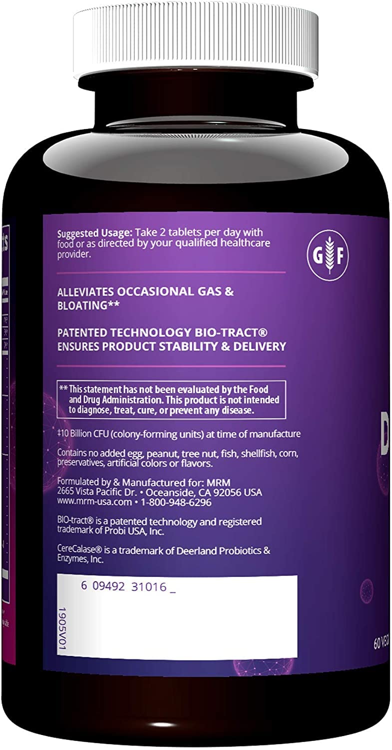 [Australia] - MRM Nutrition Digest-All ® IC Probiotics & Digestive Enzymes | Improved Digestion and Absorption | Healthy Digestion | May Help with Bloating and Gas | Gluten-Free | 15 Servings 