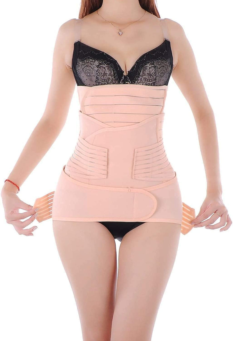[Australia] - Healthcom 3 in 1 Postpartum Support Recovery Belt Breathable Elastic Adjustable Postpartum Recovery Support Girdle Belly After Birth Belly Band Waist Pelvis Belt Pregnancy Belly Wrap Abdominal Binder Body Shaper Postnatal Shapewear(Size:M) 