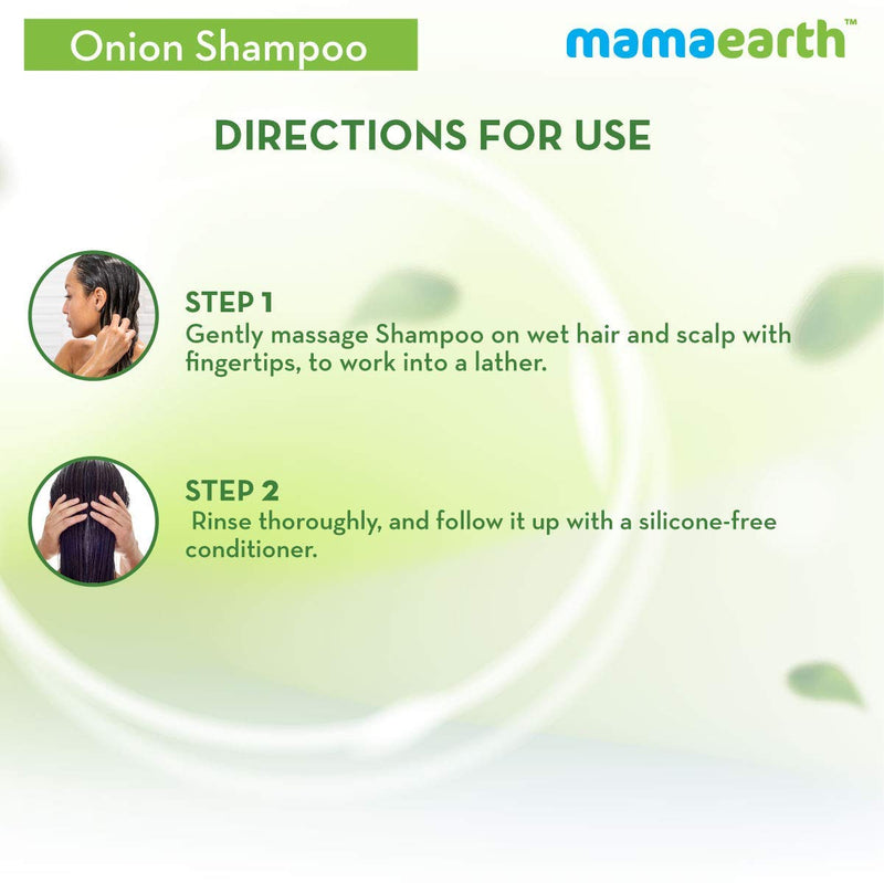 [Australia] - Mamaearth Onion Hair Fall Shampoo for Hair Growth & Hair Fall Control, with Onion Oil & Plant Keratin 250ml 