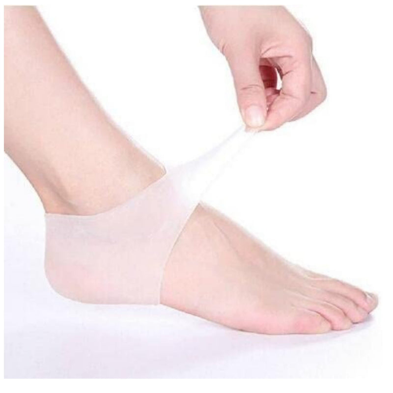 [Australia] - ENERGY01 Silicone Gel Heel Protector - Cracked Heel Socks - Pain Care - Cracked Heel Cushion - Plantar Fasciitis - Tandinitis Achilles Tendon Pain 
