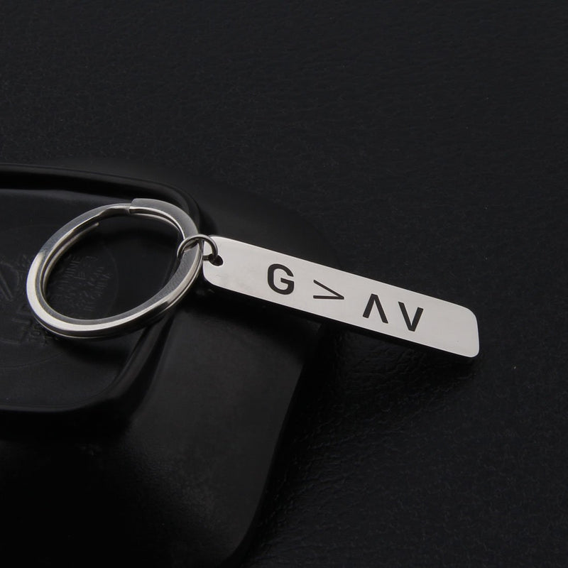 [Australia] - BNQL God is Greater Than The Highs and Lows Keychain Communion Gift Silver keychain 