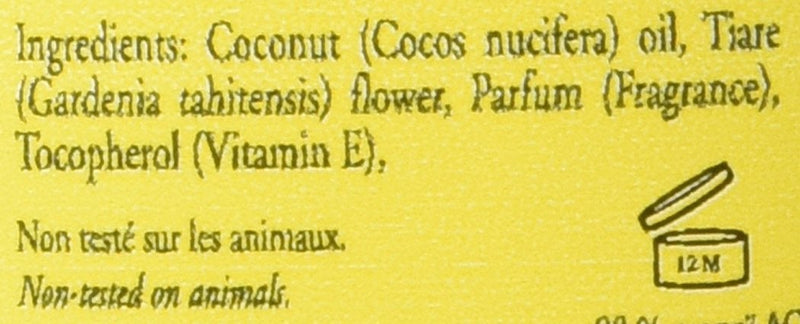[Australia] - Coconut Oil Vanilla Monoi Tiare Cosmetics 4 oz Oil 
