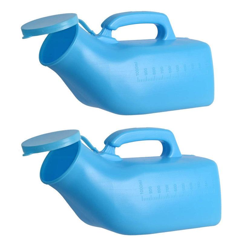 [Australia] - Urinals for Men Thick Firm Portable Urinal, Urine Collection for Hospital, Incontinence, Elderly, Travel Bottle and Emergency (Blue) Blue 