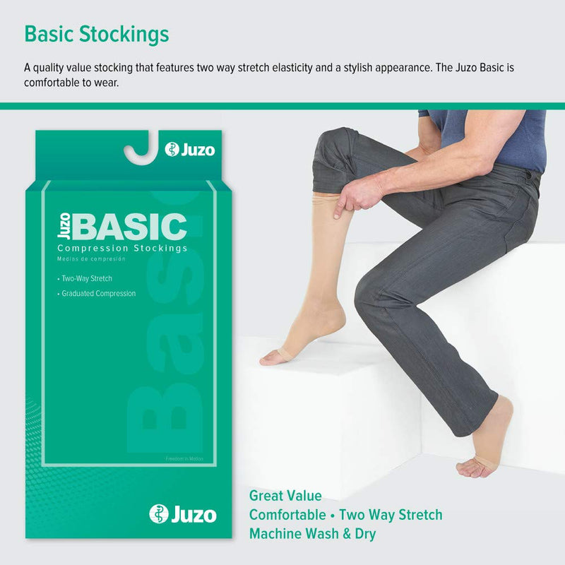 [Australia] - Juzo 4701 20-30mmhg Casual Basic Support Compression Socks 0-1 White 